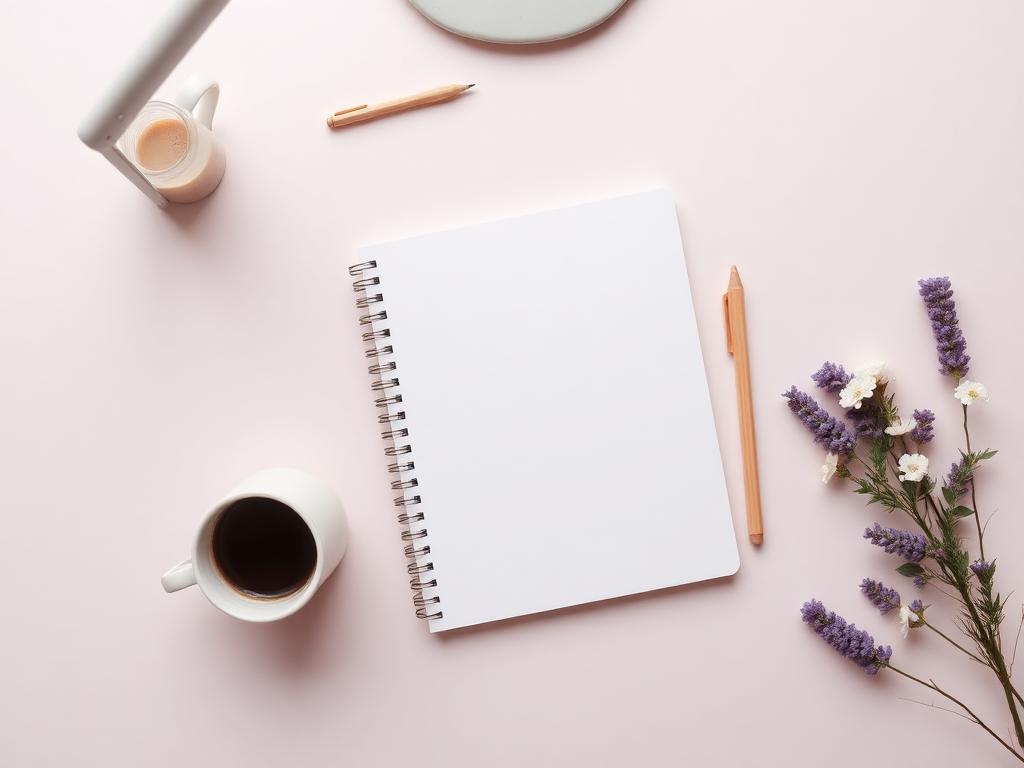 Workspace flat lay